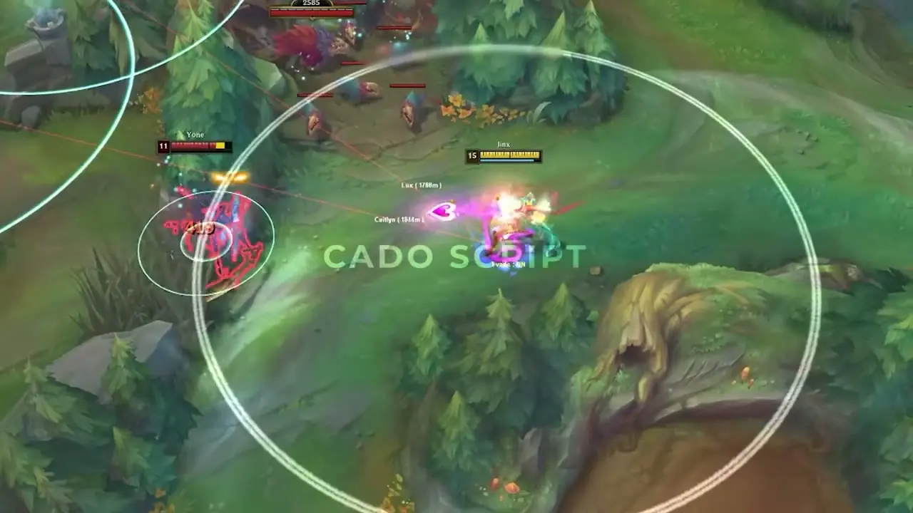 LoL script orbwalker kiting between auto attacks with attack range drawings