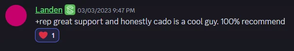 Cado Script customer review 48