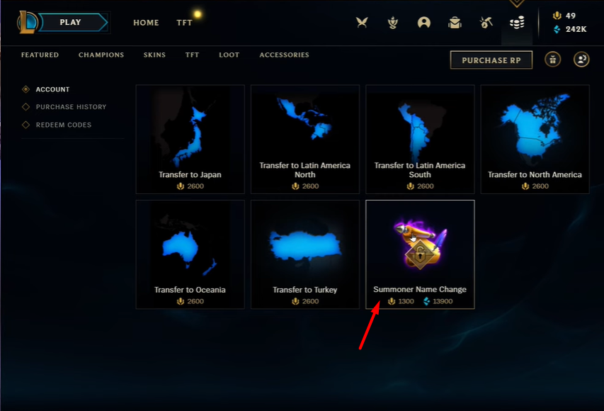 League of Legends Summoner Name Change