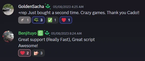 Cado Script customer review 70